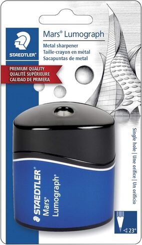 Staedtler Mars Lumograph Pencil Sharpener, Black/Blue in Saudi Arabia