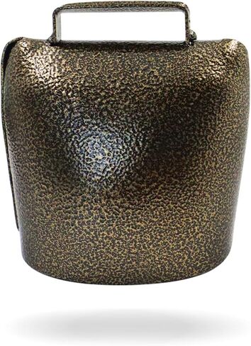 Super Large Metal Cowbell 8.5x9cm/3.35x3.54in, Grazing Bell for Cattle and Horse, Farm Animal Bell, Solid and Loud Noisemaker Cheering Bell for Sporting Events and Games (Bronze) in Saudi Arabia