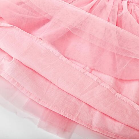 فستان توتو للفتيات الصغيرات مع تاج، فستان تول لعيد الميلاد الأول لحديثي الولادة، ملابس تصوير للفتيات الصغيرات، فستان الأميرة بدون أكمام لحفلات أعياد الميلاد، التقاط الصور، الزفاف (وردي) in Kuwait