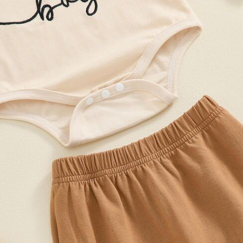 الوليد بيبي بوي فتاة الزي طويلة الأكمام طاقم الرقبة إلكتروني رومبير أعلى بلون السراويل قبعة 3 قطعة مجموعة ملابس الخريف in Kuwait