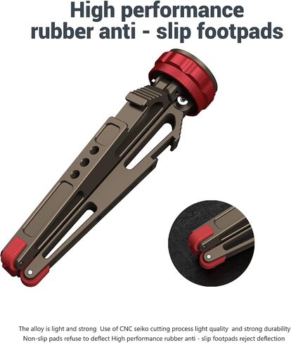 Mini Tabletop Tripod Stabilizer Grip, Lightweight Portable Aluminum Alloy Stand with 1/4 Screw Mount and Function Leg Design for Ipad DSLR Cameras Smartphones Etc. in Saudi Arabia