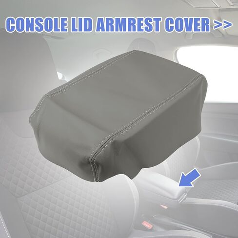 X AUTOHAUX Car Center Console Lid Armrest Seat Box Cover Protector Replacement Microfiber Leather for Toyota Avalon 2005-2012 Black in Saudi Arabia