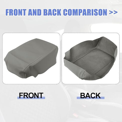 X AUTOHAUX Car Center Console Lid Armrest Seat Box Cover Protector Replacement Microfiber Leather for Toyota Avalon 2005-2012 Black in Kuwait