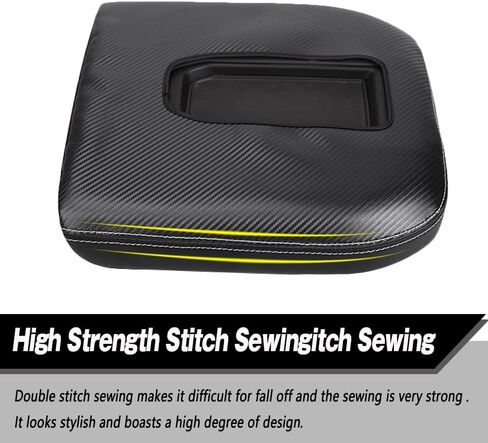 Center Console Armrest Cover Anti-Scratch Leather Protector Accessories Fit for 2019-2023 Chevy Silverado/GMC Sierra 1500, 2020-2023 Chevy Silverado/GMC Sierra 2500HD/ 3500HD (Black Stitches) in Saudi Arabia