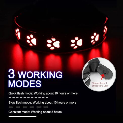 أحدث طوق للكلاب مضيء، قابل لإعادة الشحن 3 أوضاع 3 ألوان، طوق متوهج LED، أضواء للكلاب مقاومة للماء تجعل الحيوانات الأليفة مرئية للمشي ليلاً، قلادة هزلي متوهجة للكلاب الصغيرة والمتوسطة والكبيرة، مقاس M in Kuwait