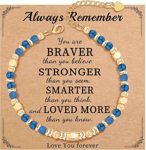 Beaded Bracelets for Women Teen Girl Gifts Trendy Stuff Mothers Day Gifts for Mom from Daughter Inspirational Gifts for Her Dainty Gold Bracelet Adjustable Gemstone Christmas Jewelry in Saudi Arabia