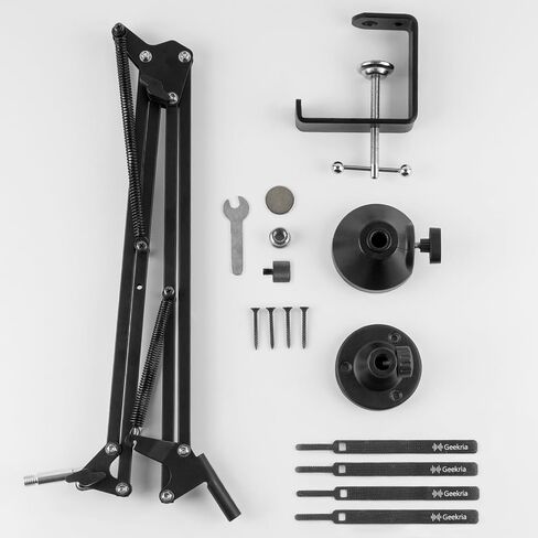 Geekria for Creators Microphone Arm Compatible with Rode PodMic, NT-USB, NT1-A, NT1, Mic Boom Arm Mount with Table Flange Adapter, Suspension Stand, Mic Scissor Arm, Desk Mount Holder in Saudi Arabia