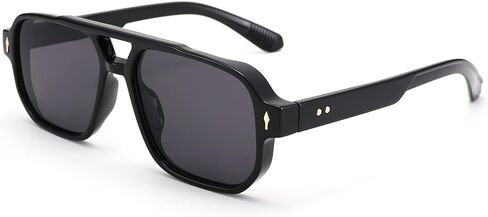 نظارات شمسية كلاسيكية بإطار مربع من Pro Acme، نظارات شمسية كلاسيكية بإطار مزدوج من السبعينيات للرجال والنساء in Kuwait