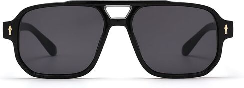 نظارات شمسية كلاسيكية بإطار مربع من Pro Acme، نظارات شمسية كلاسيكية بإطار مزدوج من السبعينيات للرجال والنساء in Kuwait