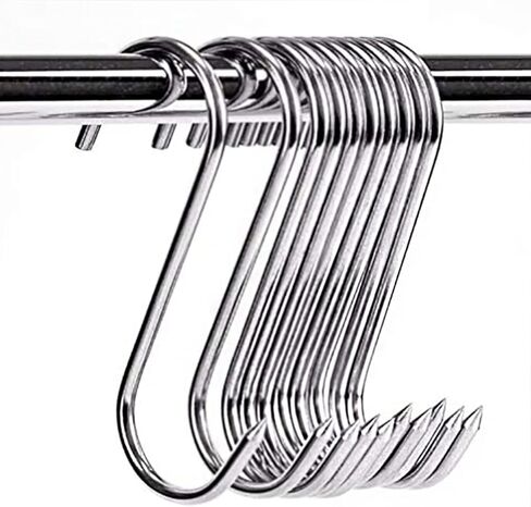 خطاف لحم من الفولاذ المقاوم للصدأ - قطعتان - خطاف جزار على شكل حرف T لسهولة المعالجة، خطافات تقطيع على شكل حرف T، خطاف رائع للجزار المنزلي in Kuwait