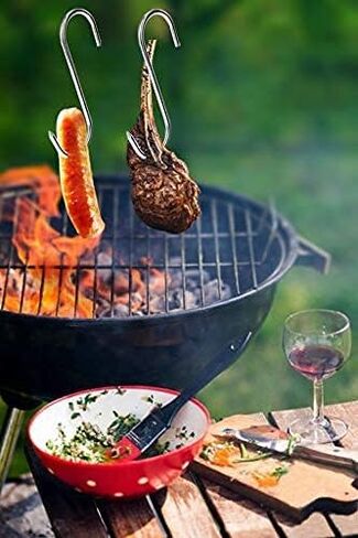 خطاف لحم من الفولاذ المقاوم للصدأ - قطعتان - خطاف جزار على شكل حرف T لسهولة المعالجة، خطافات تقطيع على شكل حرف T، خطاف رائع للجزار المنزلي in Kuwait