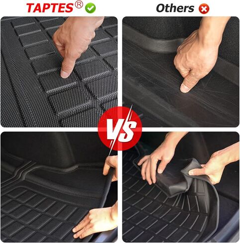 TAPTES لـ Tesla Model 3 Trunk Mat 2023 2022 2021، لـ Tesla Model 3 جميع الأحوال الجوية بطانة البضائع الأمامية والخلفية منظم تخزين صندوق السيارة الحصير الأرضية لـ Tesla Model 3 الملحقات 2021-2023 (مجموعة من 3) in Kuwait