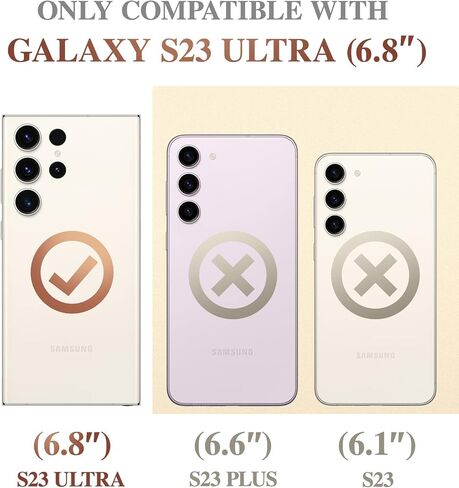 GVIEWIN for Samsung Galaxy S23 Ultra Case with Slide Camera Cover, [Military Grade Drop Protection] Slim Marble Design Best Shockproof Protective Phone Case Fit S23 Ultra 5G 6.8" (Drift Sand/Brown) in Saudi Arabia