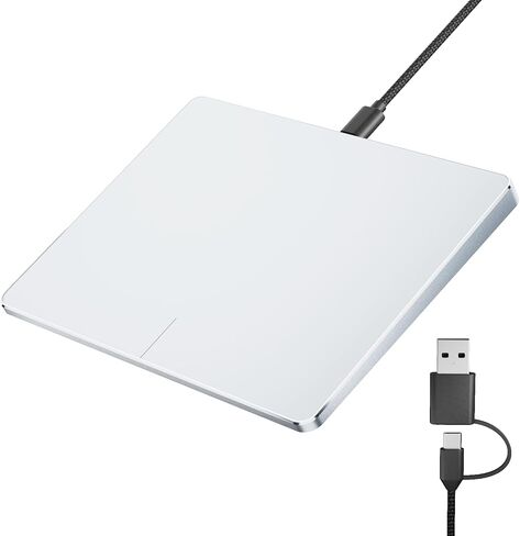 ProtoArc Wired Trackpad for Mac, High Precision T1-A Touchpad for Mac, USB Slim Touchpad Mouse with Multi-Touch Navigation for MacBook Air/MacBook Pro/iMac/Mac Mini, Silver in Saudi Arabia