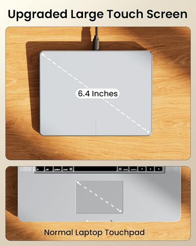 ProtoArc Wired Trackpad for Mac, High Precision T1-A Touchpad for Mac, USB Slim Touchpad Mouse with Multi-Touch Navigation for MacBook Air/MacBook Pro/iMac/Mac Mini, Silver in Saudi Arabia