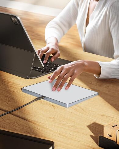 ProtoArc Wired Trackpad for Mac, High Precision T1-A Touchpad for Mac, USB Slim Touchpad Mouse with Multi-Touch Navigation for MacBook Air/MacBook Pro/iMac/Mac Mini, Silver in Saudi Arabia