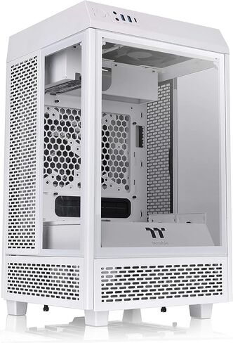 Thermaltake Tower 100 Snow Edition Tempered Glass Type-C (USB 3.1 Gen 2) Mini Tower Computer Chassis Supports Mini-ITX CA-1R3-00S6WN-00 in Saudi Arabia
