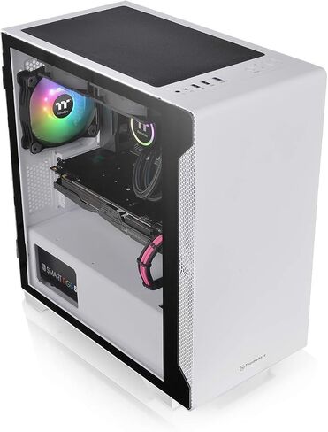 Thermaltake Tower 100 Snow Edition Tempered Glass Type-C (USB 3.1 Gen 2) Mini Tower Computer Chassis Supports Mini-ITX CA-1R3-00S6WN-00 in Saudi Arabia