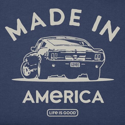 Life is Good Men's Crusher T, Short Sleeve Cotton Graphic Tee Shirt, Made in America Legendary Muscle Car in Saudi Arabia