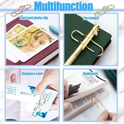Metal Pen Clip for Notebook,10 Pack 2 Colors Pens Clips Holder,Multifunction Stainless Steel Pencil Clip,Paper Bookmarks for Journals,Calendars,Planner,Home Office School Stationary Tool (10 Pcs) in Saudi Arabia