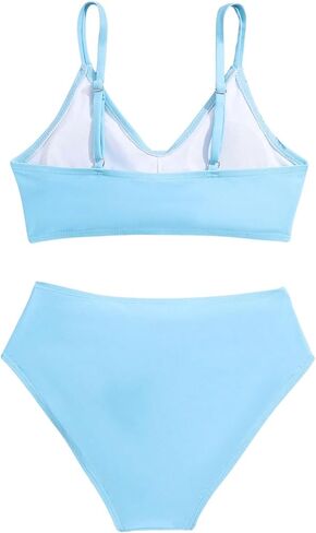 Milumia Girl's Two Piece Bikini Sets 3D Flower V Neck Cute Swimsuits Bathing Suits in Saudi Arabia