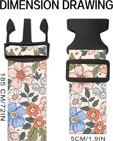 Luggage Straps for Suitcases, Adjustable Travel Belt, Durable Wide Luggage Strap, Cute Suitcase Strap Identifiers with Buckle, Bag Straps for Luggage, Black Red Plaid in Saudi Arabia