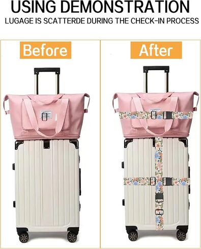 Luggage Straps for Suitcases, Adjustable Travel Belt, Durable Wide Luggage Strap, Cute Suitcase Strap Identifiers with Buckle, Bag Straps for Luggage, Black Red Plaid in Saudi Arabia
