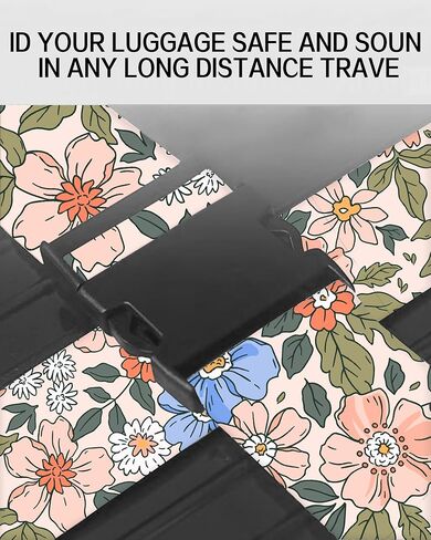 Luggage Straps for Suitcases, Adjustable Travel Belt, Durable Wide Luggage Strap, Cute Suitcase Strap Identifiers with Buckle, Bag Straps for Luggage, Black Red Plaid in Saudi Arabia