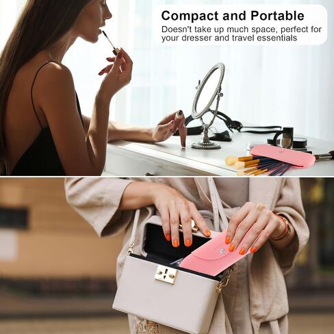 Travel Makeup Brush Holder, Silicone Makeup Bag Organizer, Make up Brushes Pack Cosmetic Bag, Makeup Brush Case Travel Essentials for Women (Coffee) in Saudi Arabia