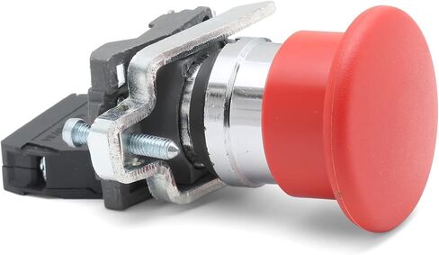 التيار المتناوب 240 فولت 6A لحظة مفتاح بـزر دفع على شكل فطر أحمر ، 1NO 1NC DPST مفتاح بـزر دفع للمنزل أو المعدات الصناعية in Kuwait
