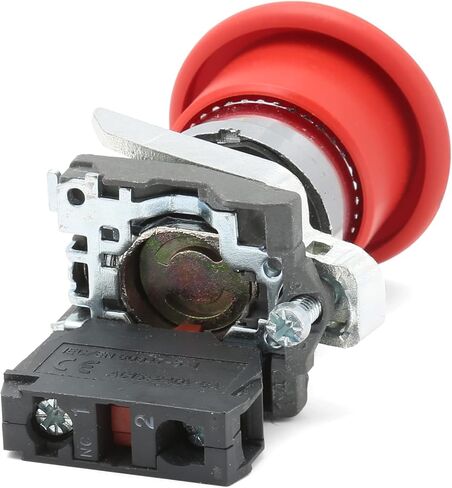 التيار المتناوب 240 فولت 6A لحظة مفتاح بـزر دفع على شكل فطر أحمر ، 1NO 1NC DPST مفتاح بـزر دفع للمنزل أو المعدات الصناعية in Kuwait