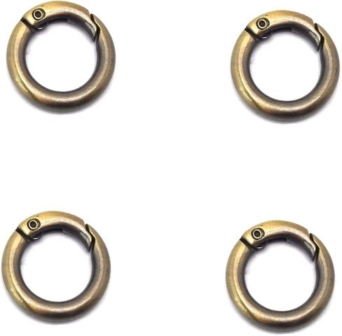 (Bronze) 1/2in Inner Diameter Metal O Ring Sliver Assorted Multi-Purposefor Hardware Bags Ring Hand DIY Accessories 4 Pcs in Kuwait