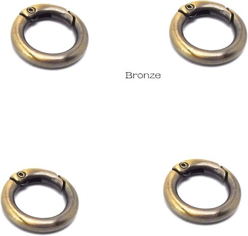 (Bronze) 1/2in Inner Diameter Metal O Ring Sliver Assorted Multi-Purposefor Hardware Bags Ring Hand DIY Accessories 4 Pcs in Kuwait