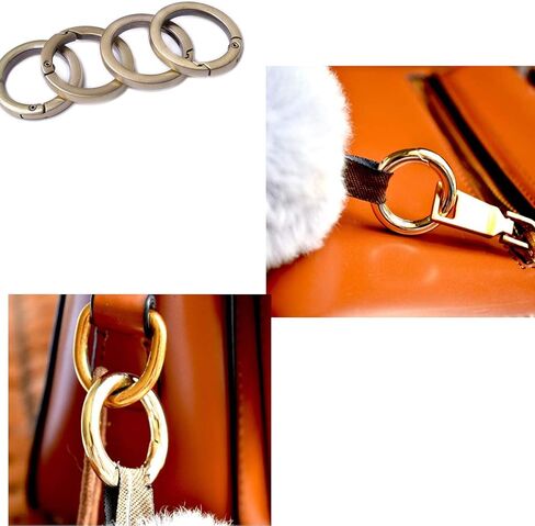 (Bronze) 1/2in Inner Diameter Metal O Ring Sliver Assorted Multi-Purposefor Hardware Bags Ring Hand DIY Accessories 4 Pcs in Kuwait