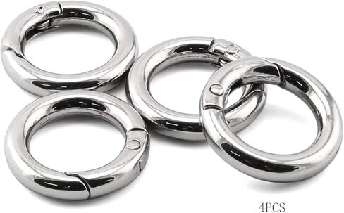 (Bronze) 1/2in Inner Diameter Metal O Ring Sliver Assorted Multi-Purposefor Hardware Bags Ring Hand DIY Accessories 4 Pcs in Kuwait