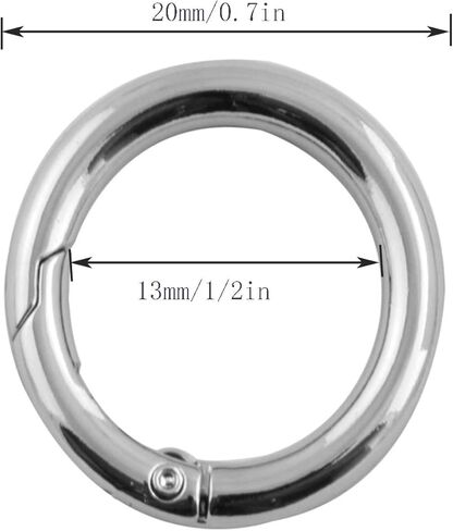 (Bronze) 1/2in Inner Diameter Metal O Ring Sliver Assorted Multi-Purposefor Hardware Bags Ring Hand DIY Accessories 4 Pcs in Kuwait