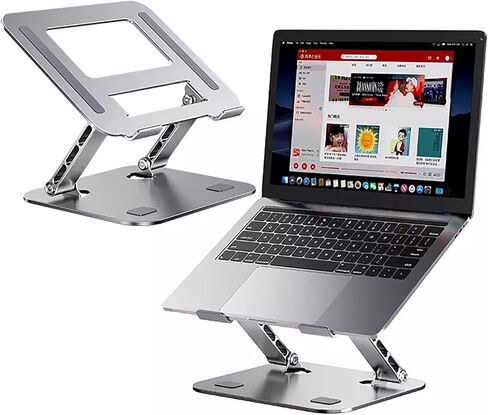 Laptop Stand, Laptop Holder, Multi-Angle Stand with Heat-Vent, Adjustable Notebook Stand for Laptops up to 17.3 inches, Compatible for MacBook Pro/Air, Surface Laptop(Grey) in Kuwait