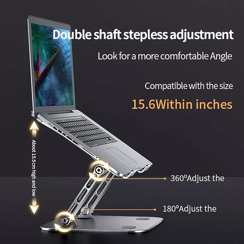 Laptop Stand, Laptop Holder, Multi-Angle Stand with Heat-Vent, Adjustable Notebook Stand for Laptops up to 17.3 inches, Compatible for MacBook Pro/Air, Surface Laptop(Grey) in Kuwait