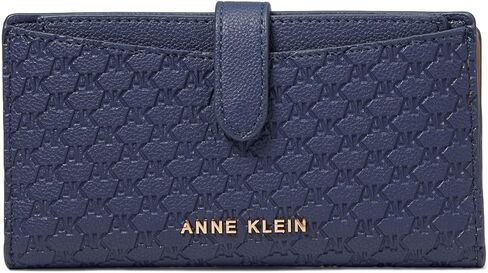 Anne Klein AK 2 Piece Embossed Logo Wallet with Insert, Midnight in Kuwait