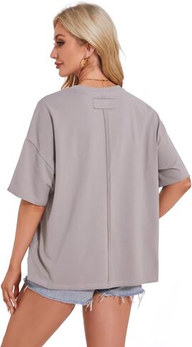 FUPHINE Womens T Shirts Loose Fit Casual Soft Cotton Crewneck Tops Short Sleeve Basic Tee Shirt in Saudi Arabia