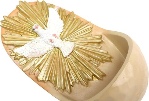 Needzo Holy Spirit Water Font، ديكور ديني للكنيسة أو المنزل، هدايا تأكيد للأولاد والبنات، 4.25 بوصة in Saudi Arabia