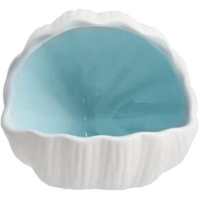 PENCK Betta Fish Tank Accessory Decor Cute Ceramic Aquarium Cave Shell Shape Fish House Hideout Ornament for Shrimp Fish Hiding Playing (Blue)