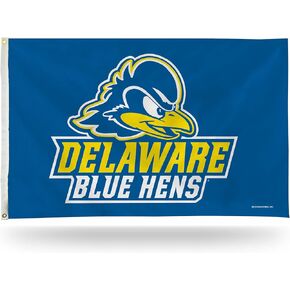Rico Industries NCAA Delaware Fightin Blue Hens Blue 3' x 5' Banner Flag Single Sided - Indoor or Outdoor - Home Décor