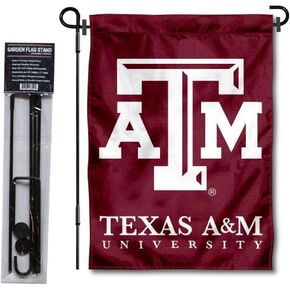 Texas A&M Aggies Garden Flag with Stand Holder