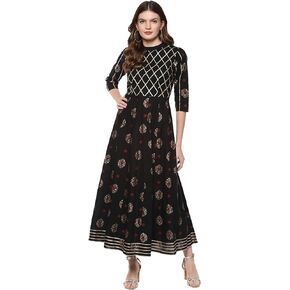 Idalia Women's Cotton Print Anarkali Kurta