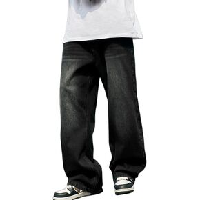 NECHARI Y2k Embroidered Graphic Baggy Jeans Harajuku Punk Gothic Cargo Pants Hip Hop Casual Wide Leg Joggers