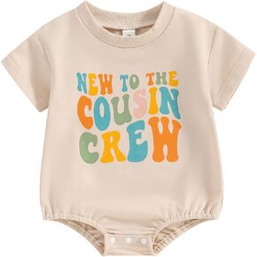 New to The Cousin Crew Baby Outfit Boy Girl Bubble Romper Short Sleeve Shirt Bodysuit Newborn Summer Clothes
