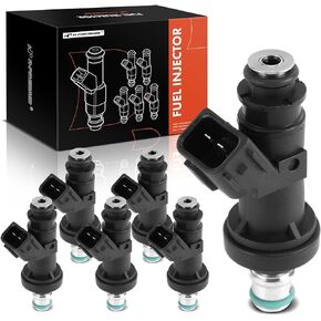 A-Premium Fuel Injectors Set of 6 Compatible with Honda Pilot 2003-2004 3.5L, Odyssey 2002-2004 3.5L & Acura MDX 2001-2002 3.5L, TL 2000-2003 3.2L, CL 2001-2003 3.2L, Replace# 06164P8EA00