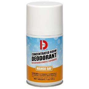 Big D 473 Concentrated Room Deodorant for Metered Aerosol Dispensers, Mango Bay Fragrance, 7 oz (Pack of 12) - Air freshener Ideal for restrooms, Offices, Schools, Restaurants, Hotels, Stores