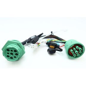 9pin Green Type 2 J1939 Install Y- Cable w/Threaded Nut, Green/Hi-Speed